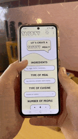 Watch the TAYSTY app turn ingredients into recipe ideas.